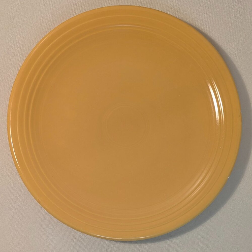 Vintage Fiesta Yellow 13" Chop Plate, Homer Laughlin 1936-1969
